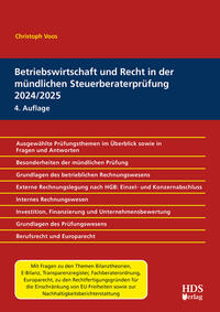 Vorderes Coverbild Betriebswirtschaft und Recht in der mündlichen Steuerberaterprüfung 2024/2025
