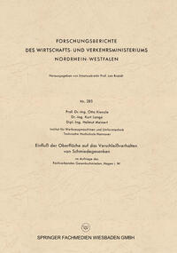 Vorderes Coverbild Einfluß der Oberfläche auf das Verschleißverhalten von Schmiedegesenken