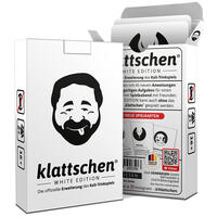 Vorderes Coverbild DENKRIESEN - klattschen® - WHITE EDITION "Die offizielle Erweiterung des Kult-Trinkspiels"