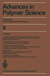 Vorderes Coverbild Advances in Polymer Science