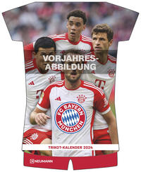Vorderes Coverbild N NEUMANNVERLAGE - FC Bayern München 2025 Trikotkalender, 34,1x42cm, Fußball-Kalender mit Motiven der Stars, Fan-Kalender mit Fußball-Highlights, Spiralbindung und internationales Kalendarium