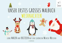 Vorderes Coverbild Malbuch Winter - UNSER ERSTES GROßES MALBUCH - WEIHNACHTEN