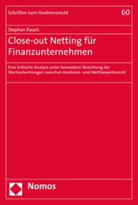 Vorderes Coverbild Close-out Netting für Finanzunternehmen