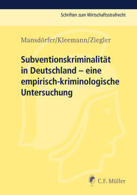 Vorderes Coverbild Subventionskriminalität in Deutschland