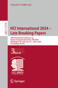 Vorderes Coverbild HCI International 2024 – Late Breaking Papers