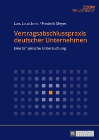 Vorderes Coverbild Vertragsabschlusspraxis deutscher Unternehmen