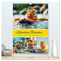 Vorderes Coverbild Adventure Hamster - Sportliche KI Hamster präsentieren den Abenteuer-Sport (hochwertiger Premium Wandkalender 2026 DIN A2 hoch), Kunstdruck in Hochglanz