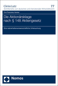 Vorderes Coverbild Die Aktionärsklage nach § 148 Aktiengesetz