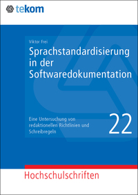 Vorderes Coverbild Sprachstandardisierung in der Softwaredokumentation