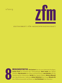 Vorderes Coverbild Zeitschrift für Medienwissenschaft 8