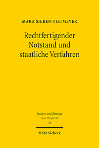 Vorderes Coverbild Rechtfertigender Notstand und staatliche Verfahren