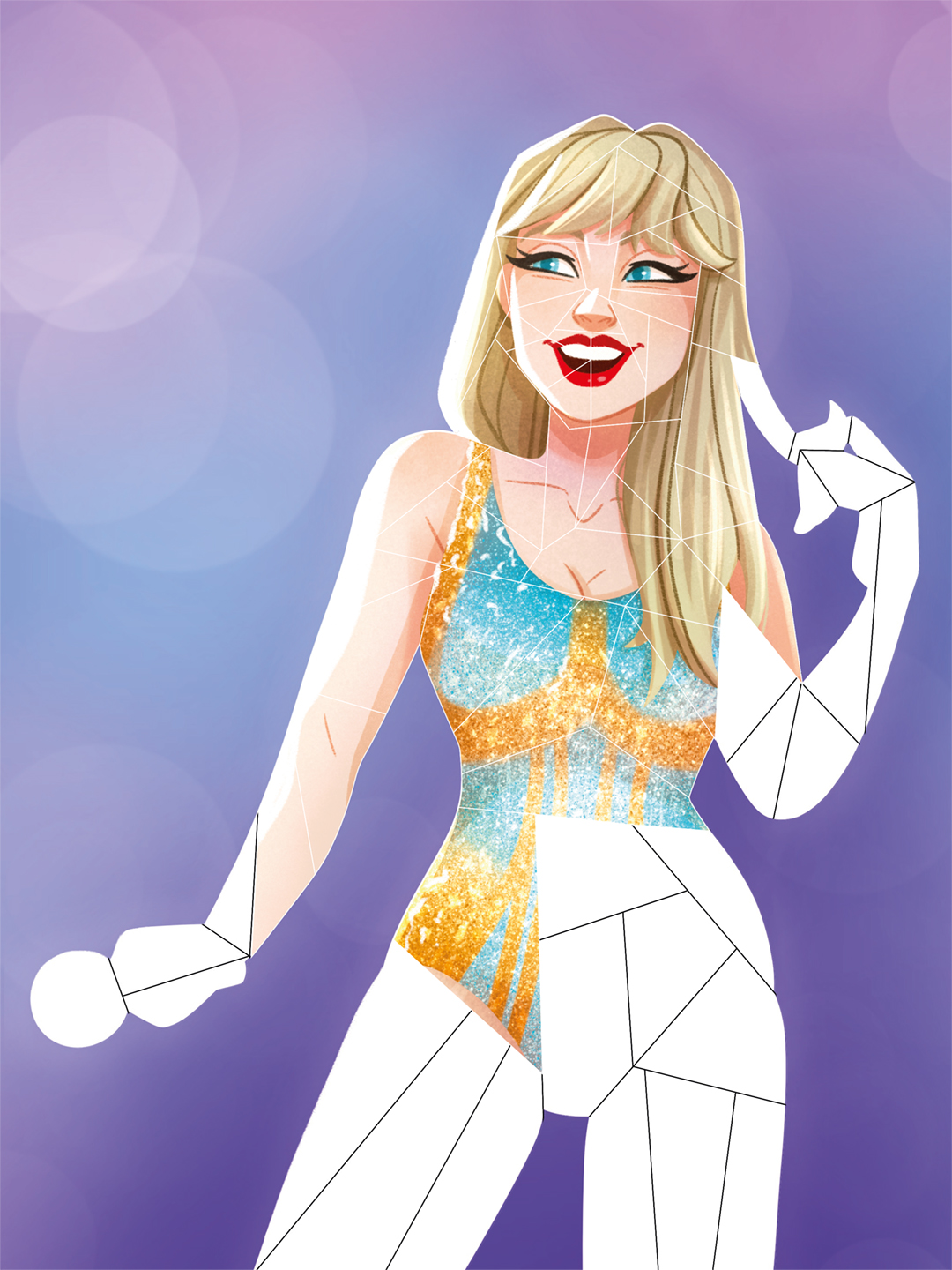 Beispielinhalt (Bild) Taylor Swift in Concert. Das Mosaik-Stickerbuch.