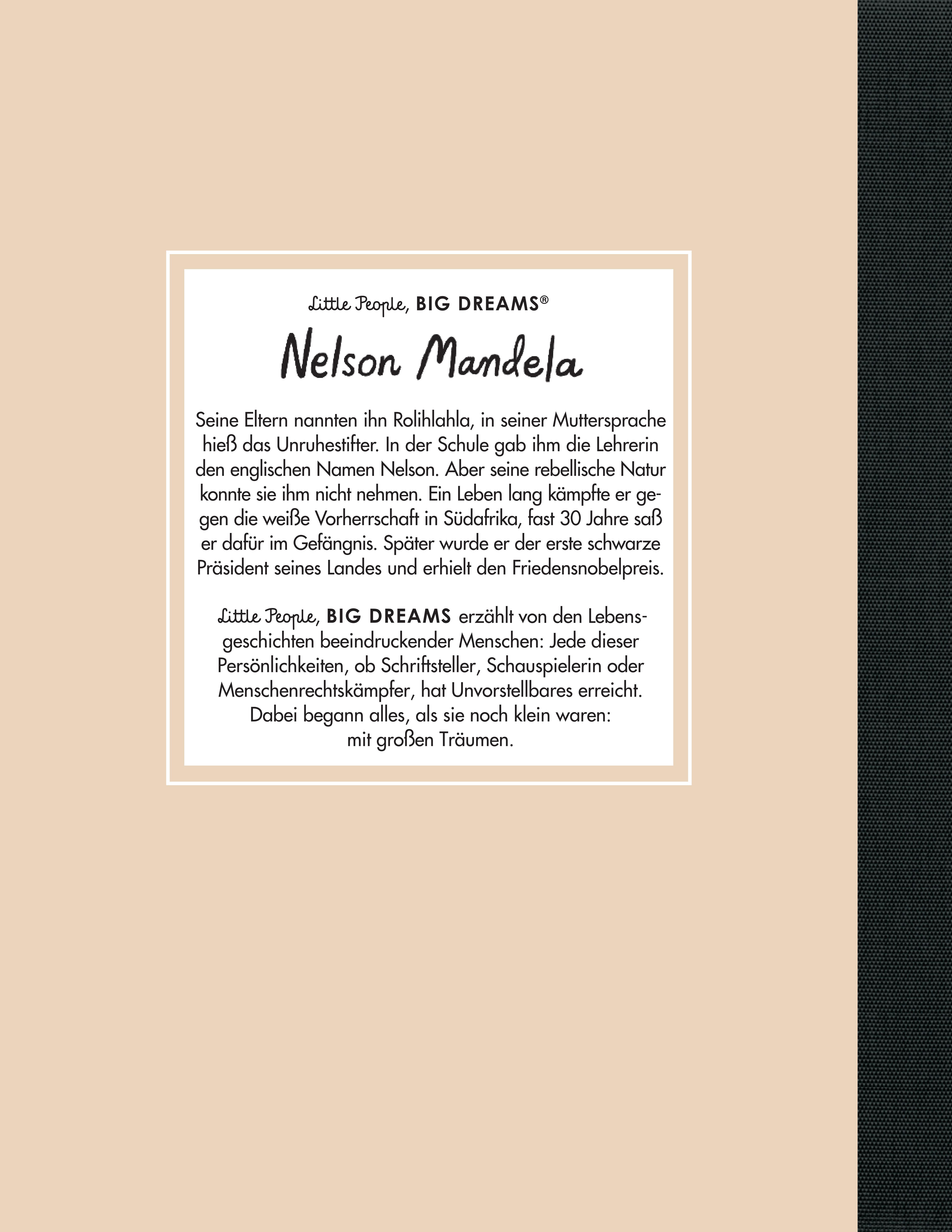 Rückseitencover Nelson Mandela
