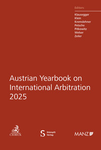 Vorderes Coverbild Austrian Yearbook on International Arbitration 2025