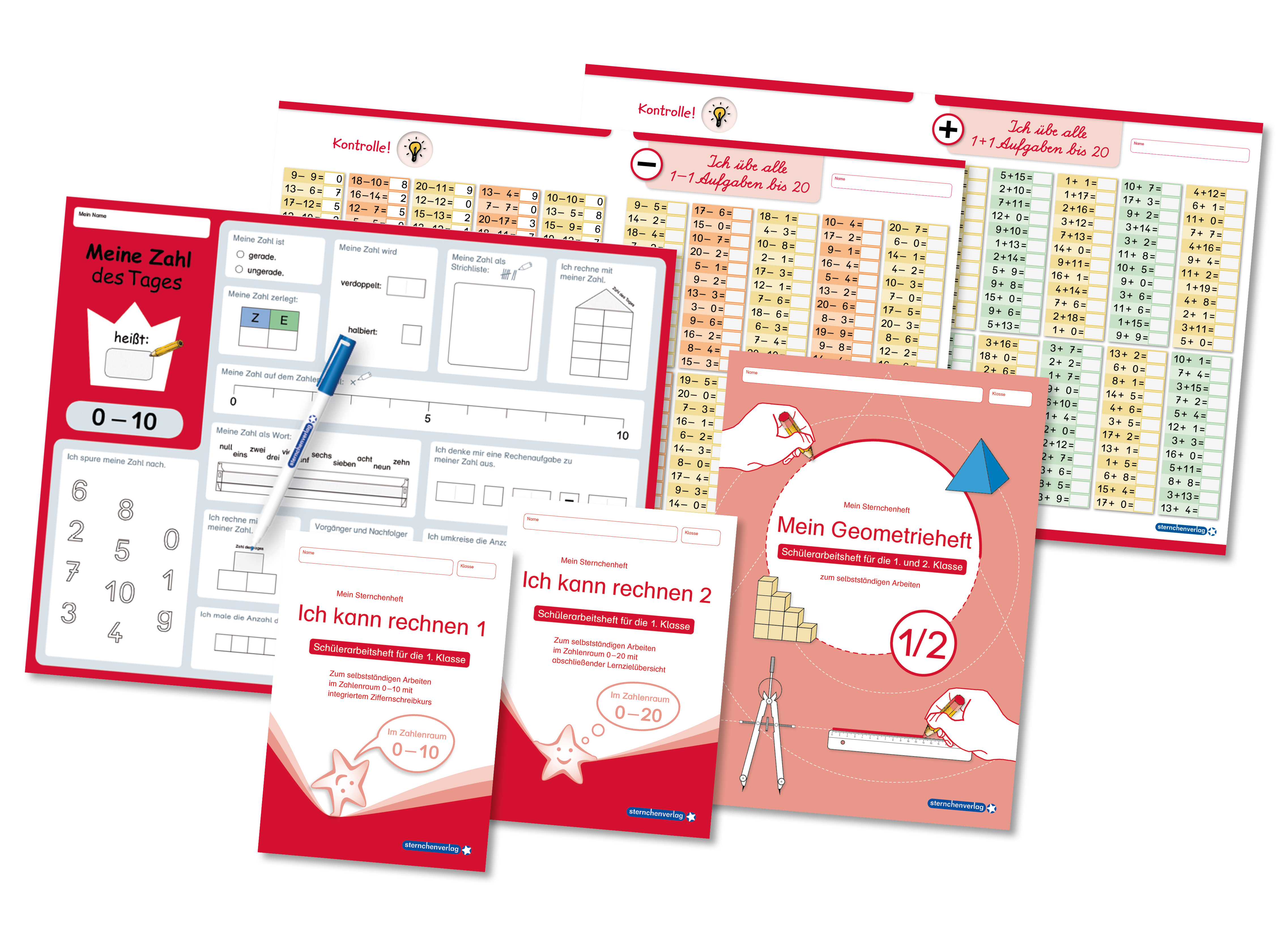 Beispielinhalt (Bild) Meine Lernbox 1 - Mathematik - Fit für das 1. Schuljahr