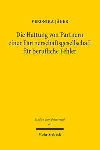 Vorderes Coverbild Die Haftung von Partnern einer Partnerschaftsgesellschaft für berufliche Fehler