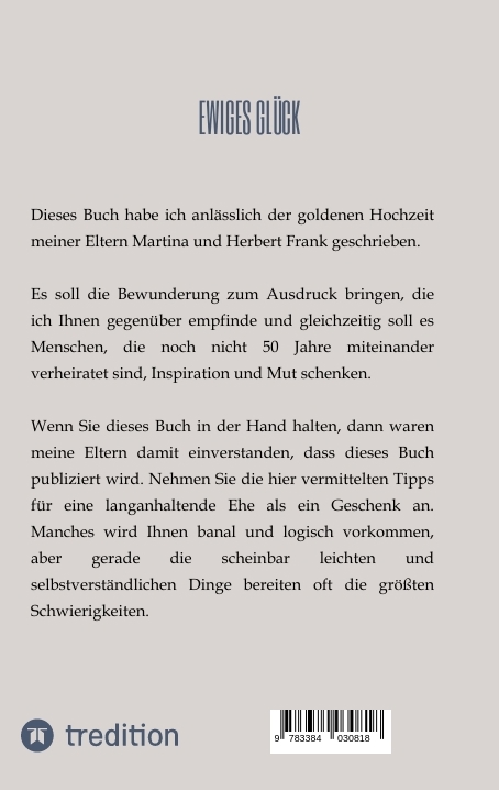 Rückseitencover Ewiges Glück