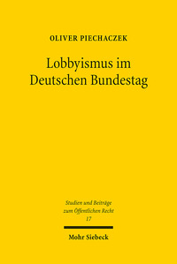 Vorderes Coverbild Lobbyismus im Deutschen Bundestag
