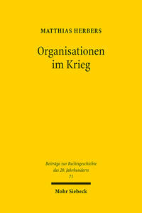 Vorderes Coverbild Organisationen im Krieg