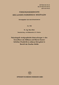 Vorderes Coverbild Palynologisch-stratigraphische Untersuchungen in den Grenzflözen der Mittleren und Oberen Essener Schichten (Westfal B) im mittleren Ruhrgebiet im Bereich der Emscher-Mulde