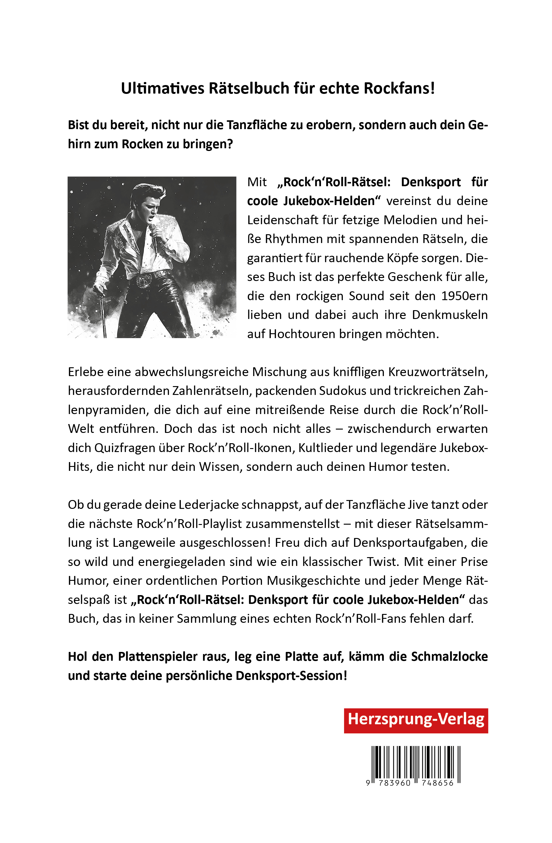 Rückseitencover Rock’n’Roll-Rätsel - Denksport für coole Jukebox-Helden