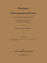 Vorderes Coverbild Mitteilungen über Forschungsarbeiten auf dem Gebiete des Ingenieurwesens