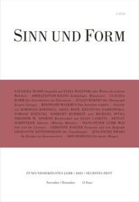 Vorderes Coverbild SINN UND FORM 6/2023