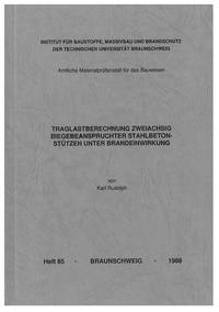 Vorderes Coverbild Traglastberechnung zweiachsig biegebeanspruchter Stahlbetonstützen unter Brandeinwirkung