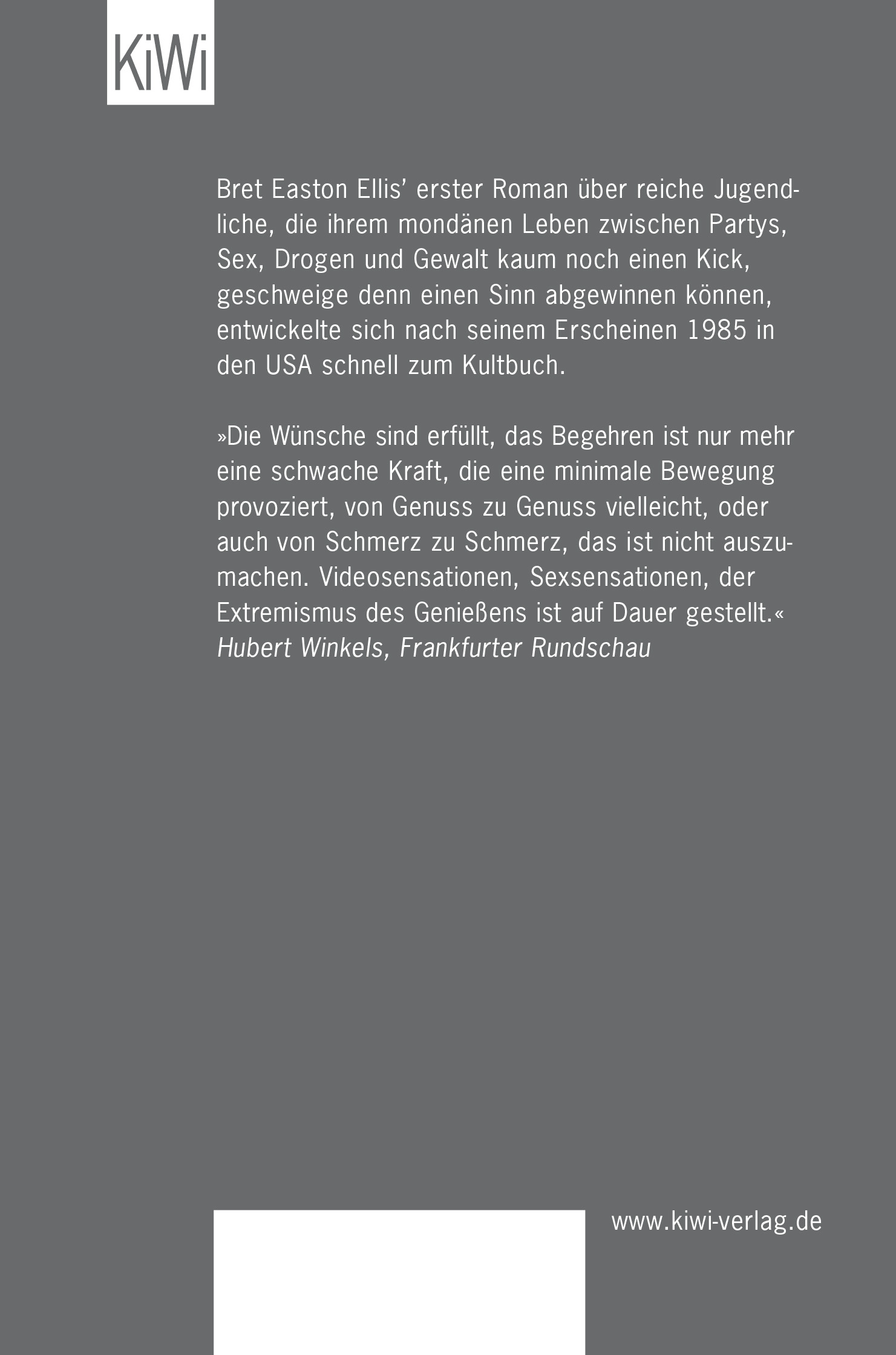 Rückseitencover Unter Null