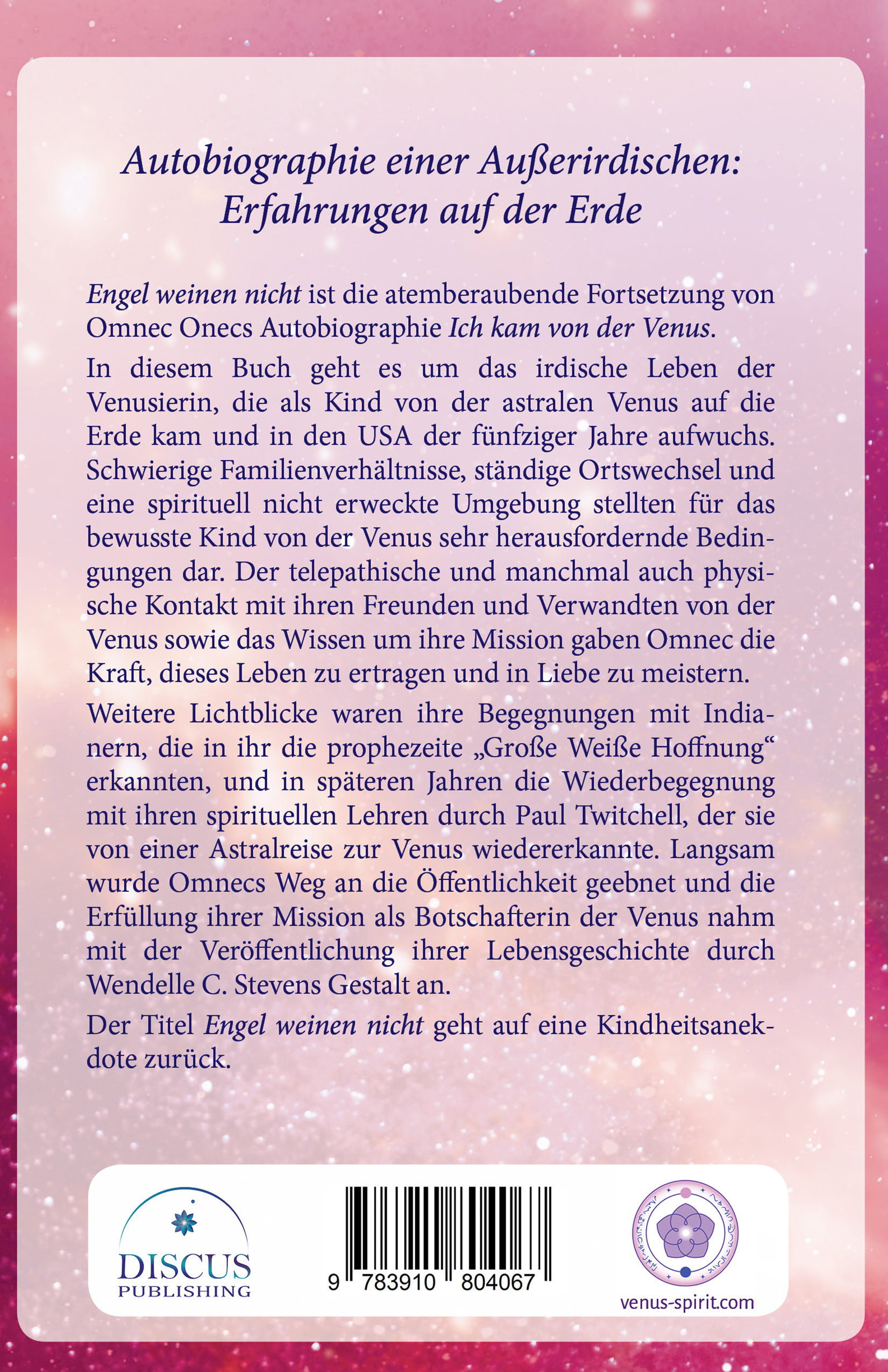 Rückseitencover Engel weinen nicht