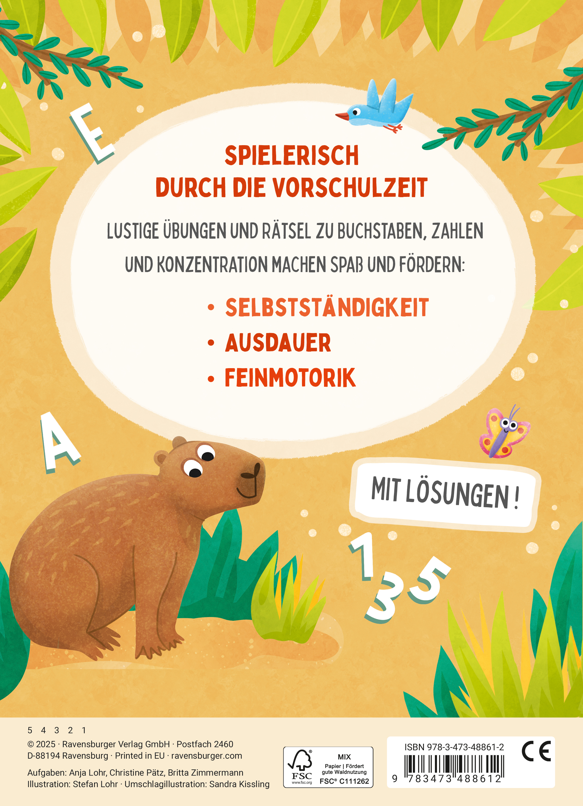 Rückseitencover Mein Vorschulblock: Buchstaben, Zahlen, Konzentration