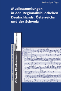 Vorderes Coverbild Musiksammlungen in den Regionalbibliotheken Deutschlands, Österreichs und der Schweiz