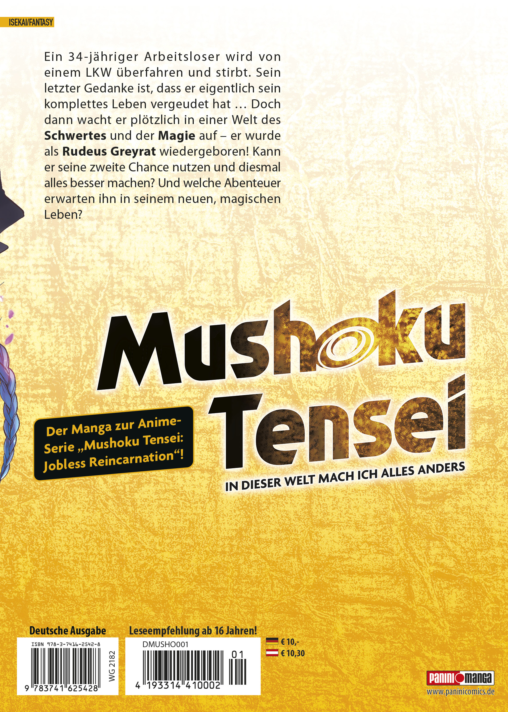 Rückseitencover Mushoku Tensei - In dieser Welt mach ich alles anders 01