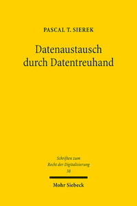 Vorderes Coverbild Datenaustausch durch Datentreuhand