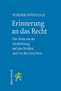 Vorderes Coverbild Erinnerung an das Recht