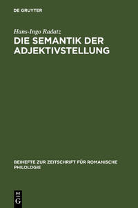 Vorderes Coverbild Die Semantik der Adjektivstellung