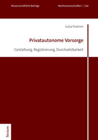 Vorderes Coverbild Privatautonome Vorsorge