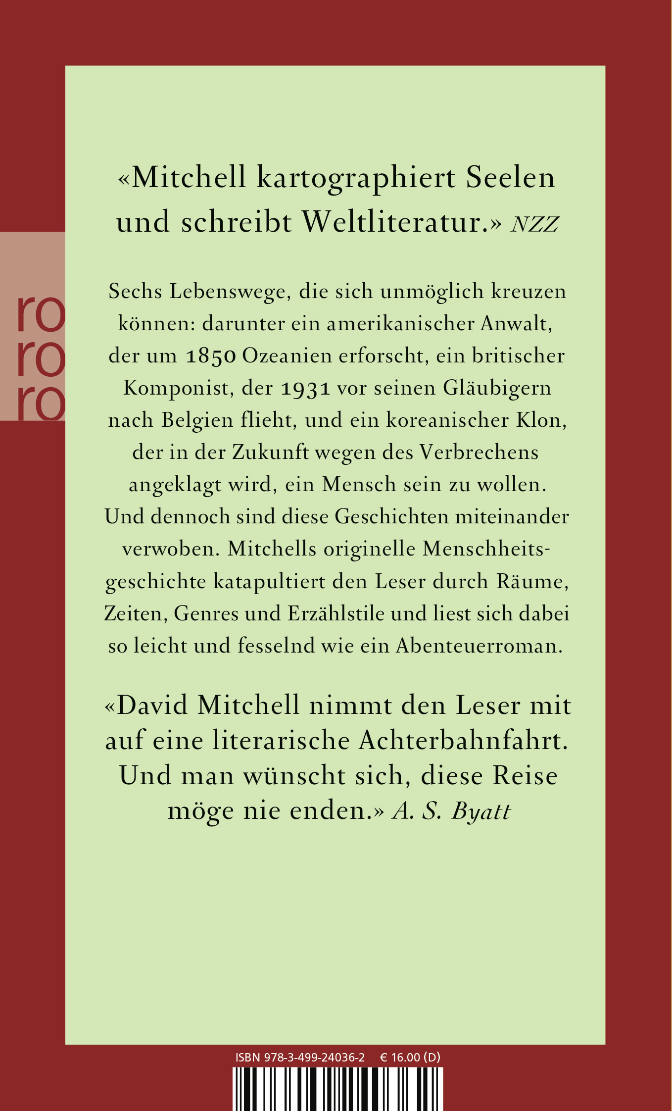 Rückseitencover Der Wolkenatlas