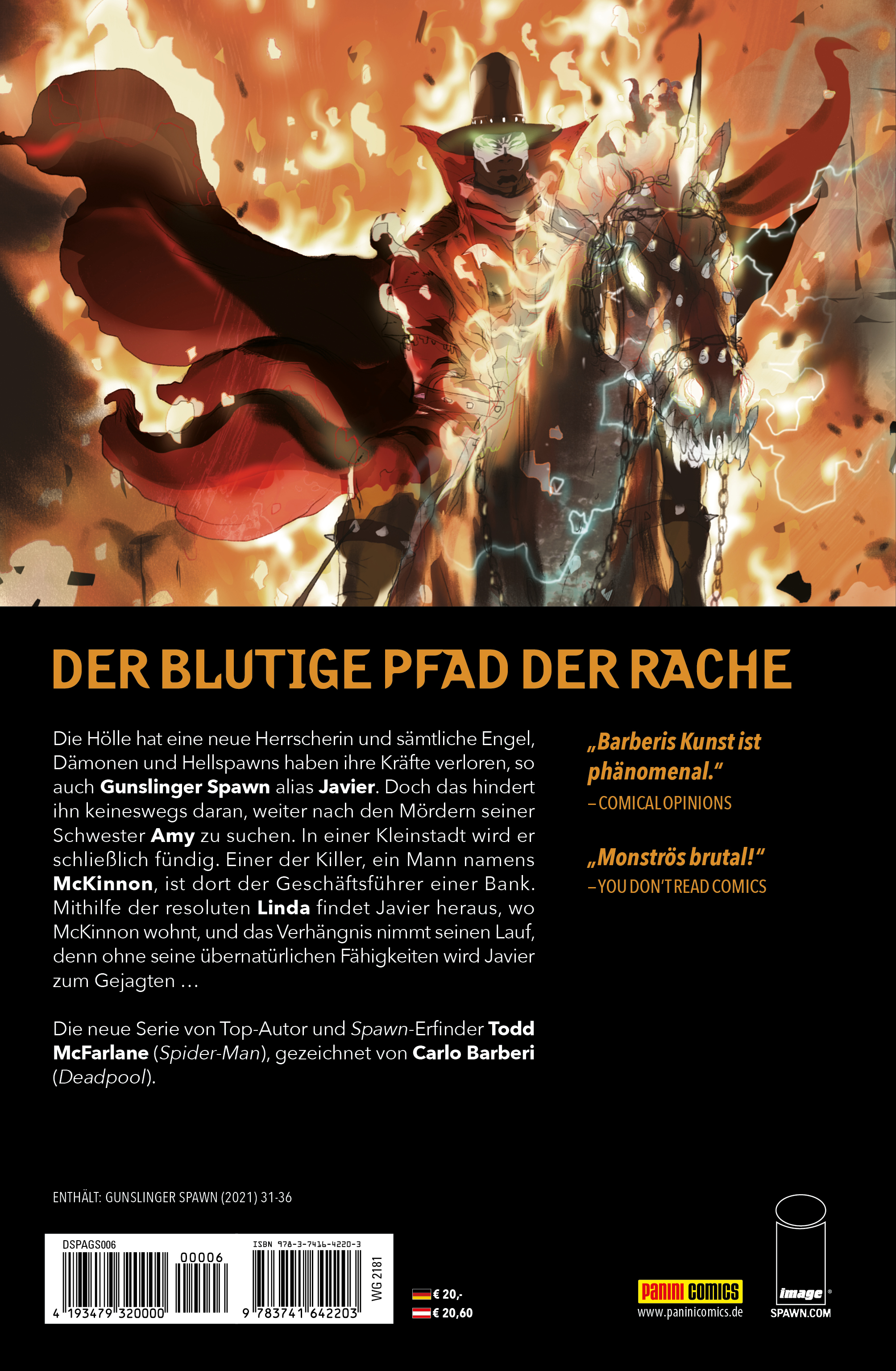 Rückseitencover Gunslinger Spawn