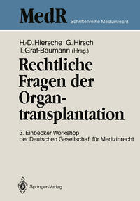 Vorderes Coverbild Rechtliche Fragen der Organtransplantation