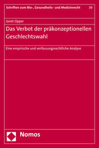Vorderes Coverbild Das Verbot der präkonzeptionellen Geschlechtswahl