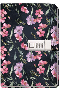 Vorderes Coverbild Trötsch Tagebuch mit Zahlenschloss Flowers