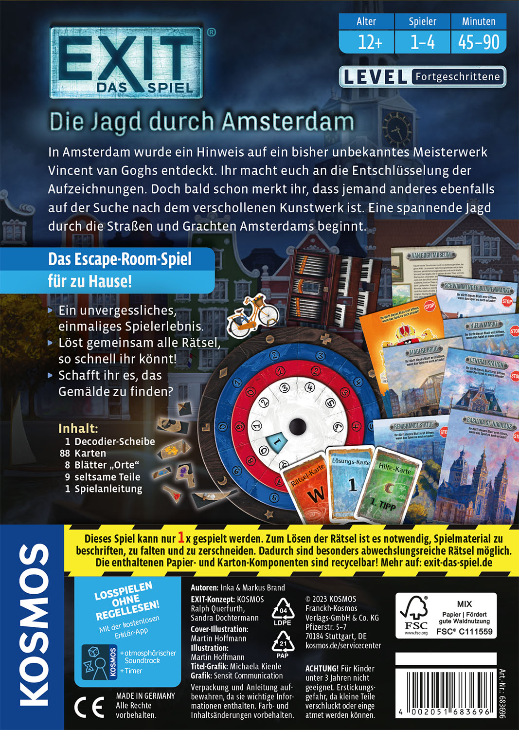 Rückseitencover EXIT® Die Jagd durch Amsterdam (F)