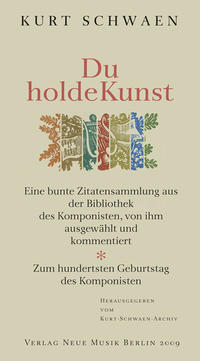 Vorderes Coverbild Du holde Kunst
