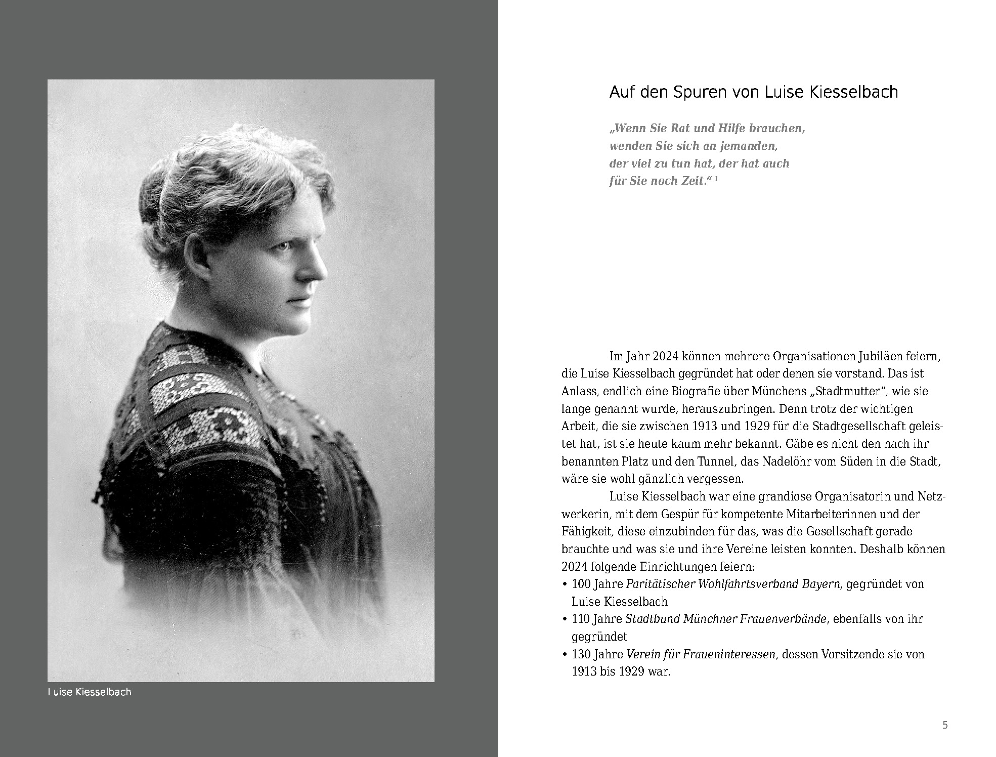 Beispielinhalt (Bild) Luise Kiesselbach