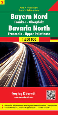 Vorderes Coverbild Bayern Nord - Franken - Oberpfalz, Autokarte 1:200.000