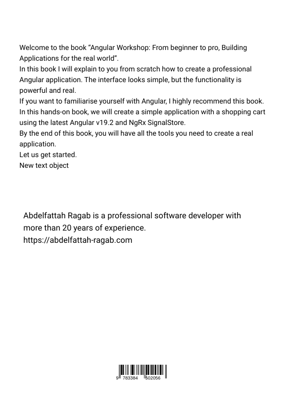 Rückseitencover Angular Workshop