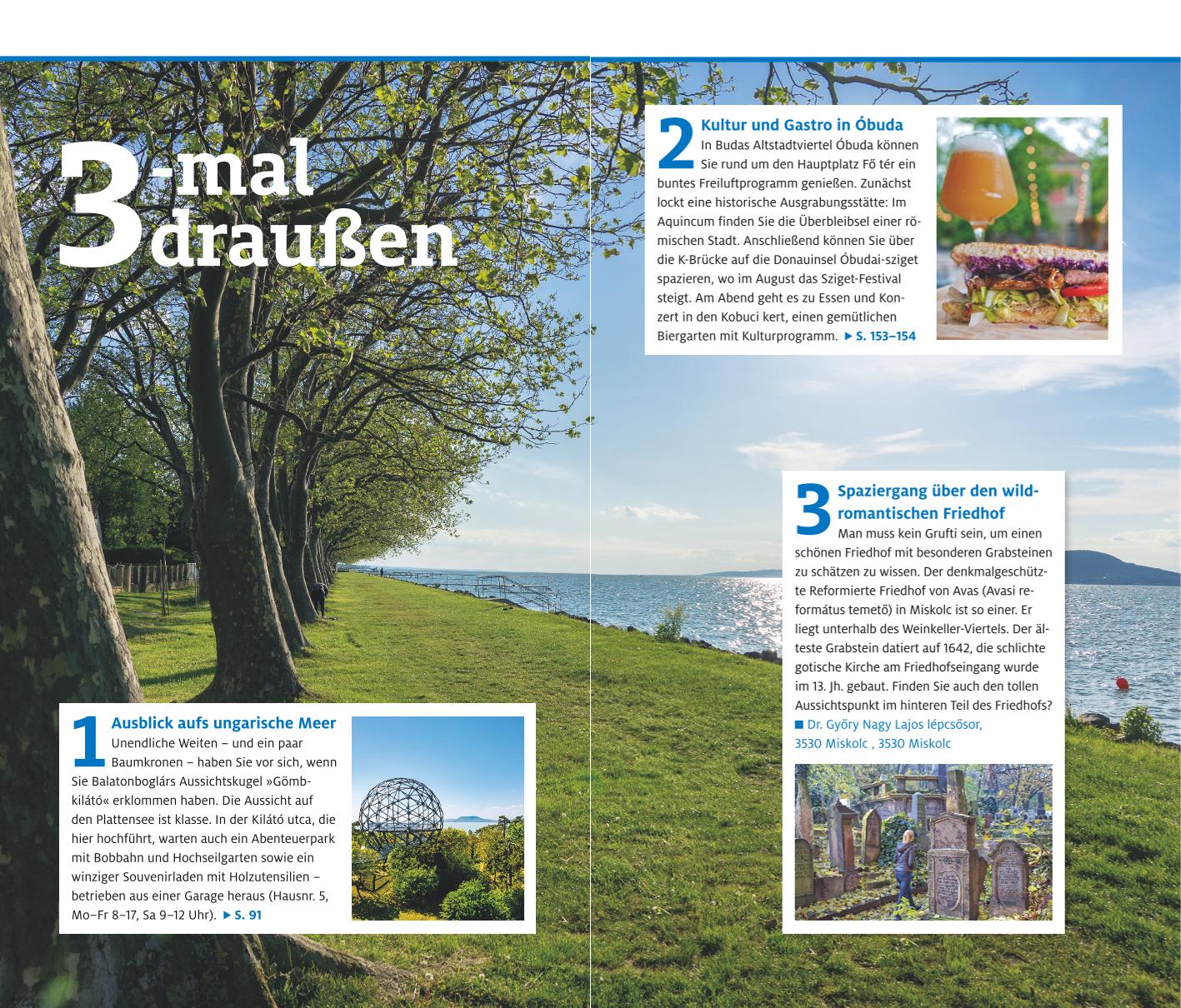 Beispielinhalt (Bild) ADAC Reiseführer plus Ungarn