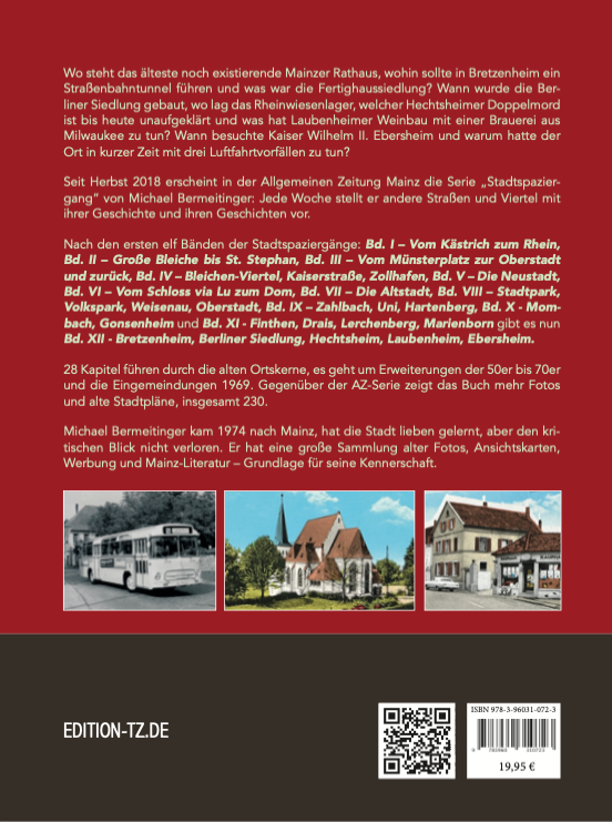 Rückseitencover Mainzer Stadtspaziergänge XII