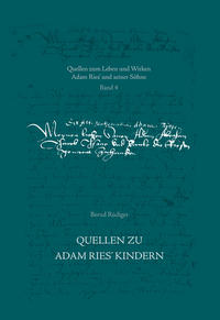 Vorderes Coverbild Quellen zu Adam Ries’ Kindern